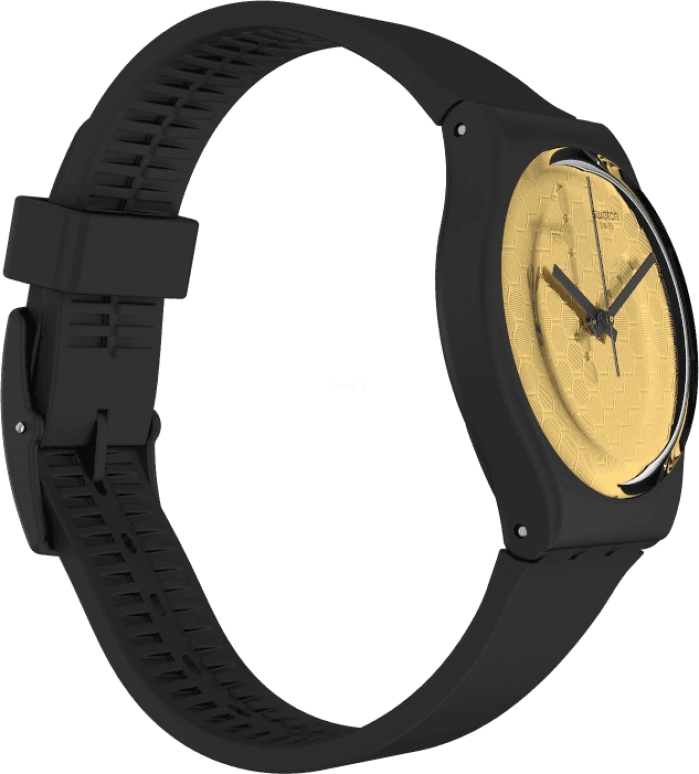 Swatch,Originals 34mm,34mm,Plastic,Gold,Sapphire,Crystal Glass,GB323