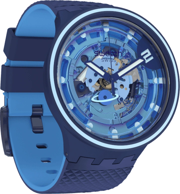 Swatch,Other 47mm,47mm,Sapphire,Crystal Glass,SB01N101
