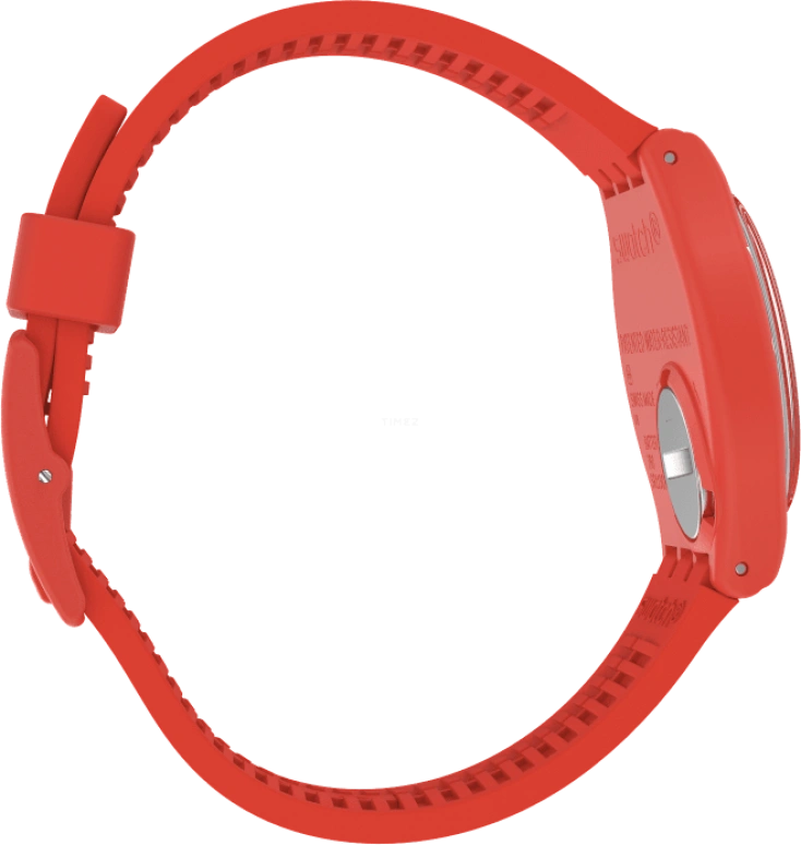 Swatch,Originals 39.20mm,39.20mm,Plastic,Red,Sapphire,Crystal Glass,Closed,GR713