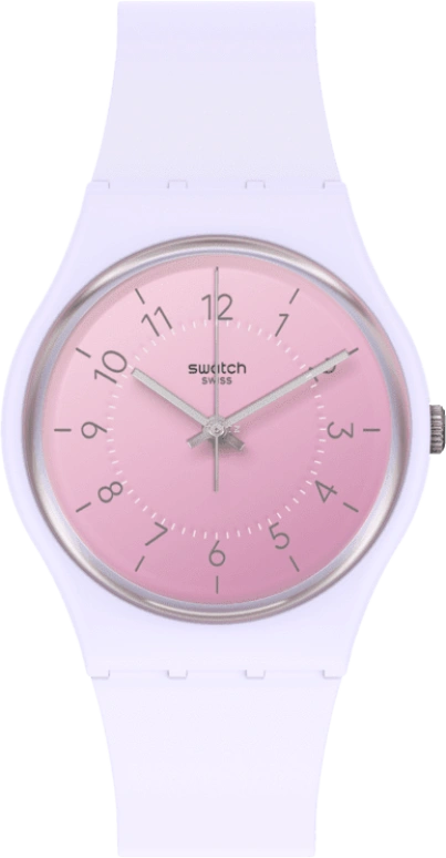 Swatch,Originals 34mm,34mm,Bio-sourced,Pink,Quartz,White,SO28V100