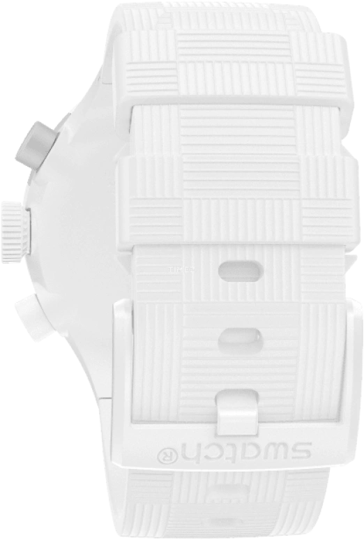 斯沃琪,THE BOLD 47毫米,47毫米,塑料,白色,蓝宝石,水晶玻璃,SB02W400