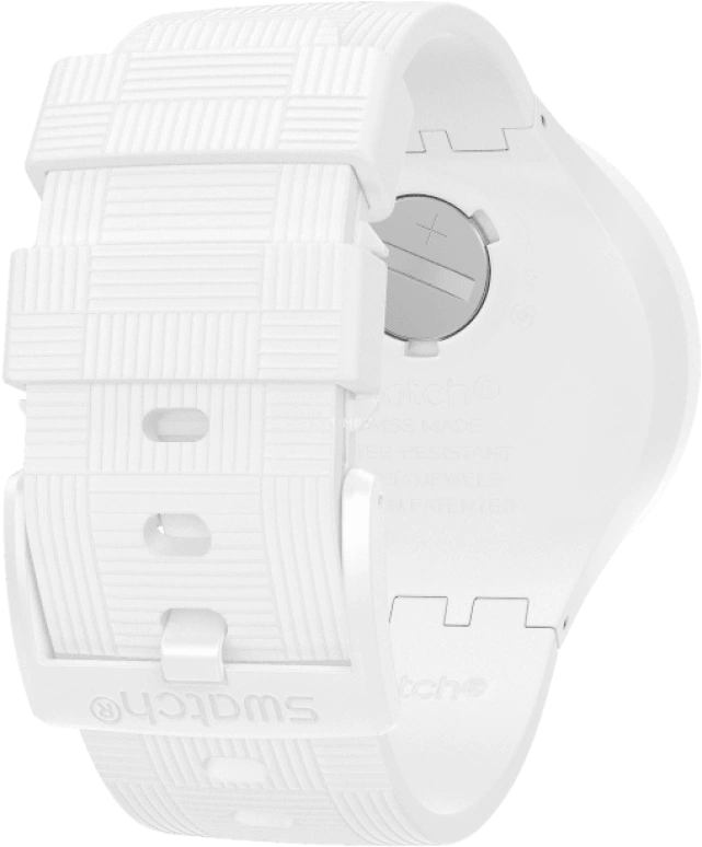 斯沃琪,THE BOLD 47毫米,47毫米,塑料,白色,蓝宝石,水晶玻璃,SB02W400