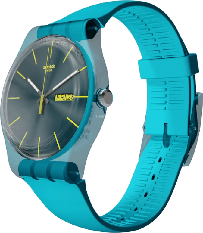 Swatch,Originals 41mm,41mm,Plastic,Blue,SUOL700