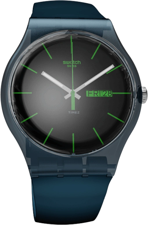 Swatch,CLASSIC 41mm,41mm,Plastic,Blue,SUON700