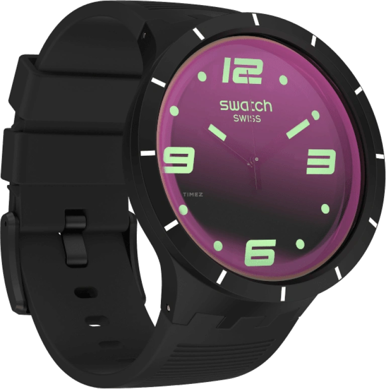 Swatch,THE BOLD 47mm,47mm,Plastic,Gradient,Purple,Sapphire,Crystal Glass,SO27B119