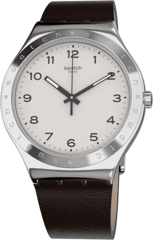 Swatch,IRONY 42.70mm,42.70mm,Stainless Steel,Silver White,YWS101