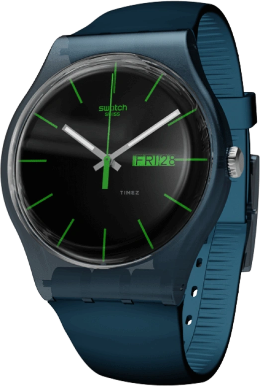 Swatch,CLASSIC 41mm,41mm,Plastic,Blue,SUON700