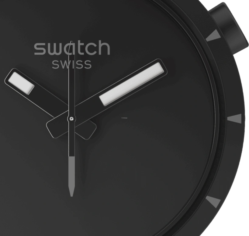 Swatch,THE BOLD 47mm,47mm,Bioceramic,Ceramic,Black,Quartz,Sapphire,Crystal Glass,Round,SB03B110