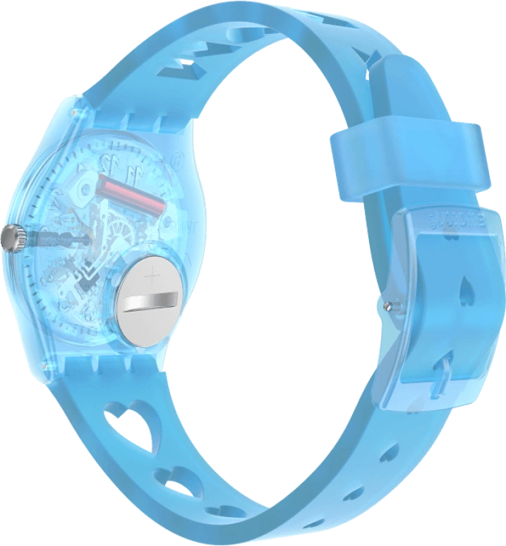 Swatch,Originals 34mm,34mm,Plastic,Blue,Open,GZ353