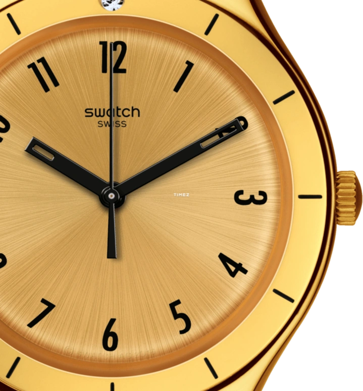 Swatch,IRONY 37.40mm,37.40mm,Stainless Steel,Yellow,Quartz,Tonneau,Gold,YGG105