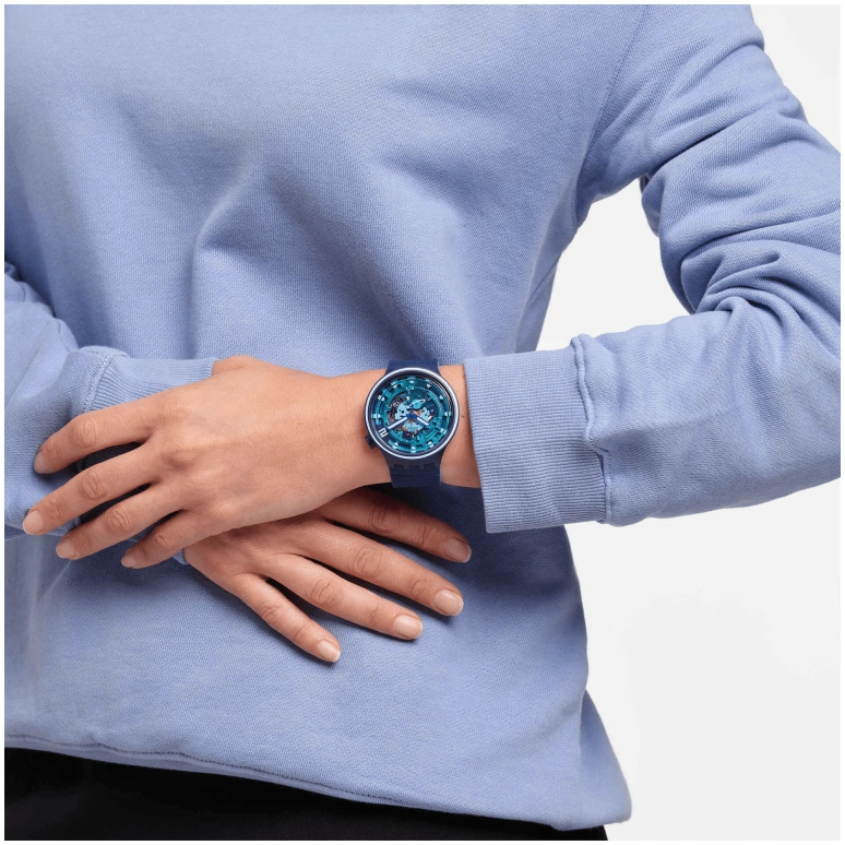 Swatch,Other 47mm,47mm,Sapphire,Crystal Glass,SB01N101