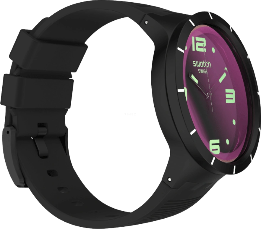 Swatch,THE BOLD 47mm,47mm,Plastic,Gradient,Purple,Sapphire,Crystal Glass,SO27B119