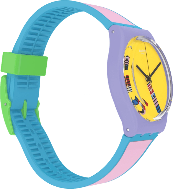 Swatch,Originals 34mm,34mm,Plastic,Yellow,Closed,GZ342