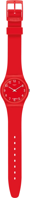 Swatch,WOMEN'S 34mm,34mm,Plastic,Red,Quartz,Tonneau,GR175