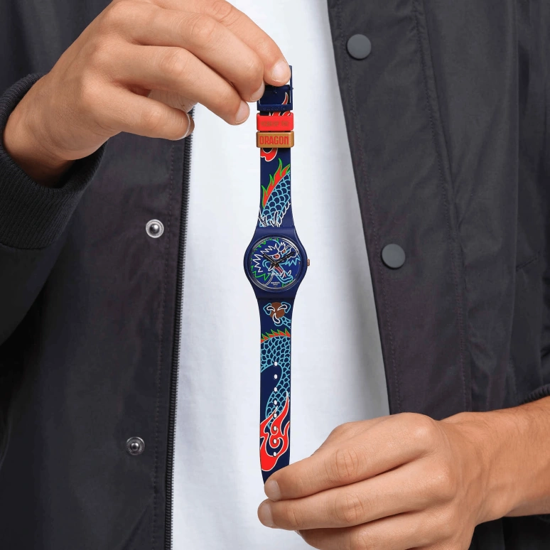 Swatch,Originals 34mm,34mm,Bio-sourced,Blue,Quartz,Round,SO28Z125