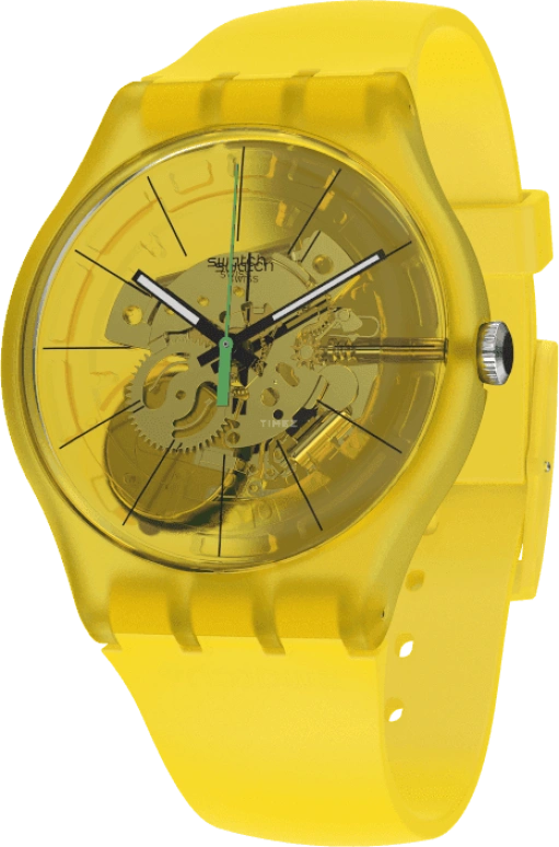 Swatch,Originals 41x47.40mm,41x47.40mm,Plastic,Yellow,SUOJ108