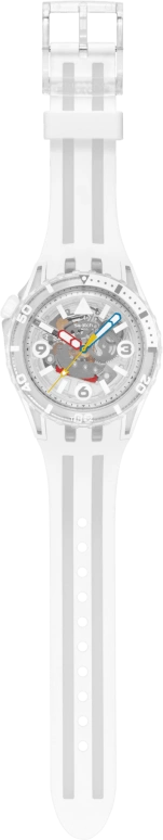 Swatch,SCUBAQUA 44x51.50mm,44x51.50mm,Bio-sourced,Bioceramic,White,Transparent,Quartz,Round,White,SSCU09K100