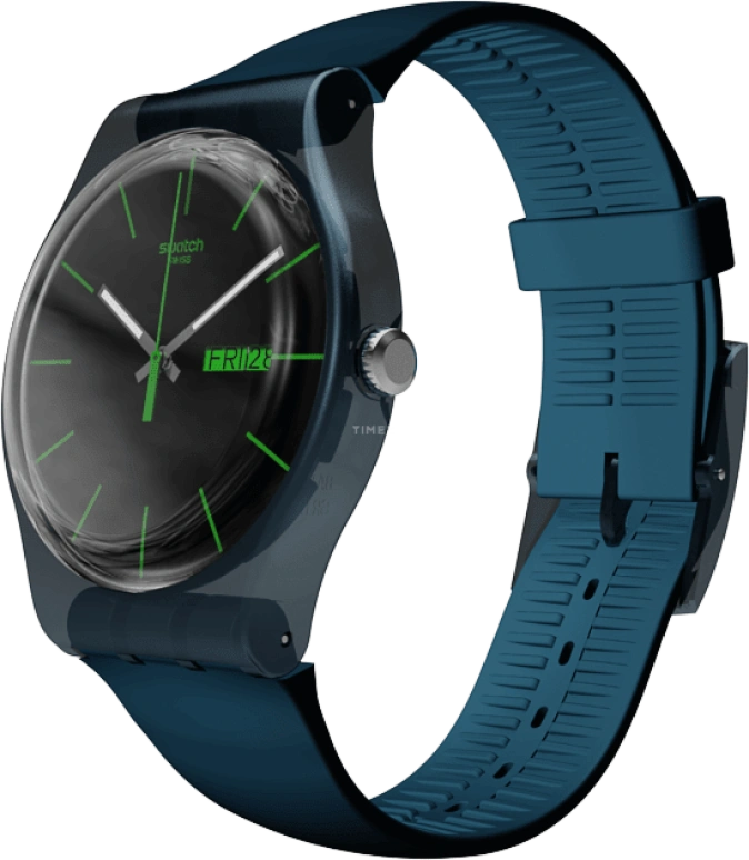 Swatch,CLASSIC 41mm,41mm,Plastic,Blue,SUON700