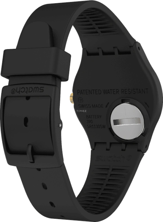 Swatch,Originals 34mm,34mm,Plastic,Gold,Sapphire,Crystal Glass,GB323