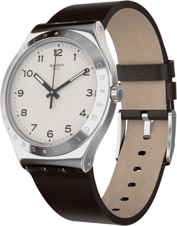 Swatch,IRONY 42.70mm,42.70mm,Stainless Steel,Silver White,YWS101