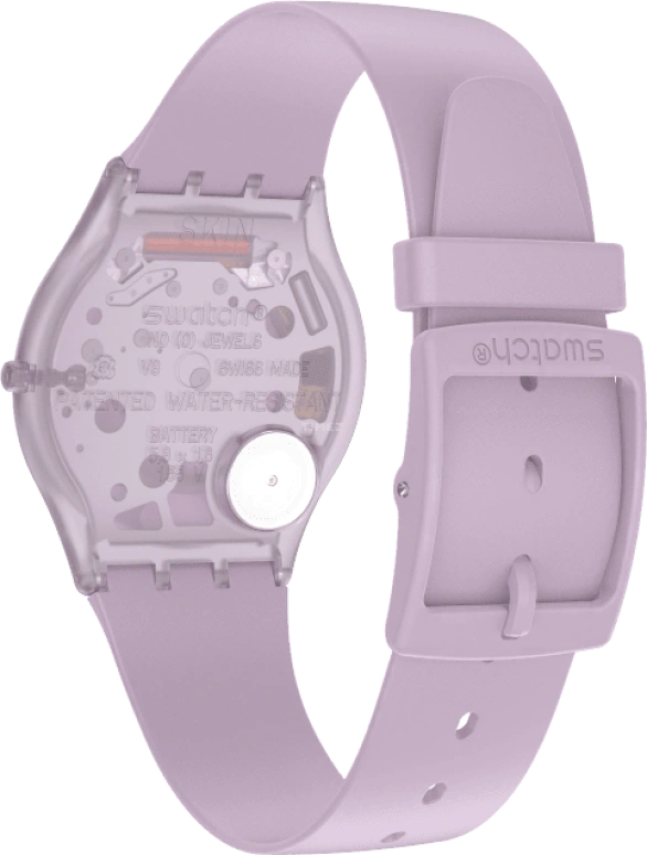 Swatch,SKIN 34mm,34mm,Bioceramic,Purple,Closed,SS08V100