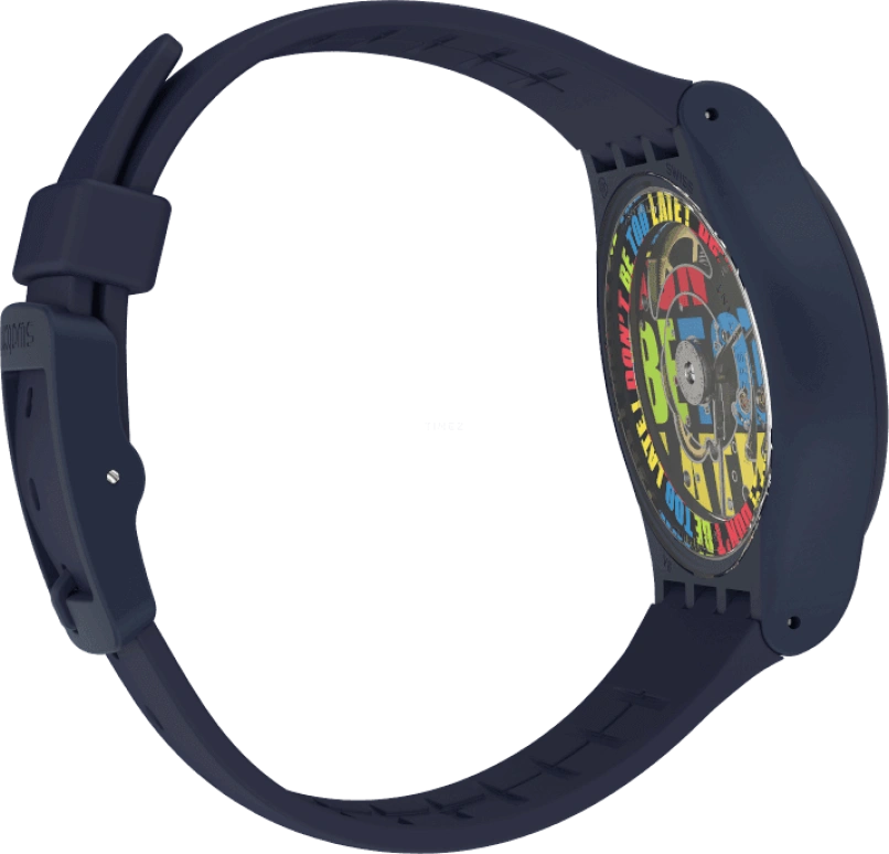 Swatch,Originals 42mm,42mm,Bioceramic,Blue,Quartz,Sapphire,Crystal Glass,Round,SO30N400