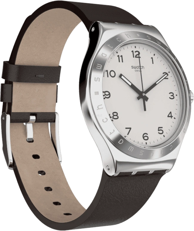Swatch,IRONY 42.70mm,42.70mm,Stainless Steel,Silver White,YWS101