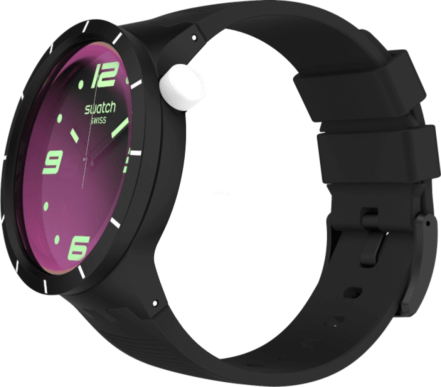Swatch,THE BOLD 47mm,47mm,Plastic,Gradient,Purple,Sapphire,Crystal Glass,SO27B119