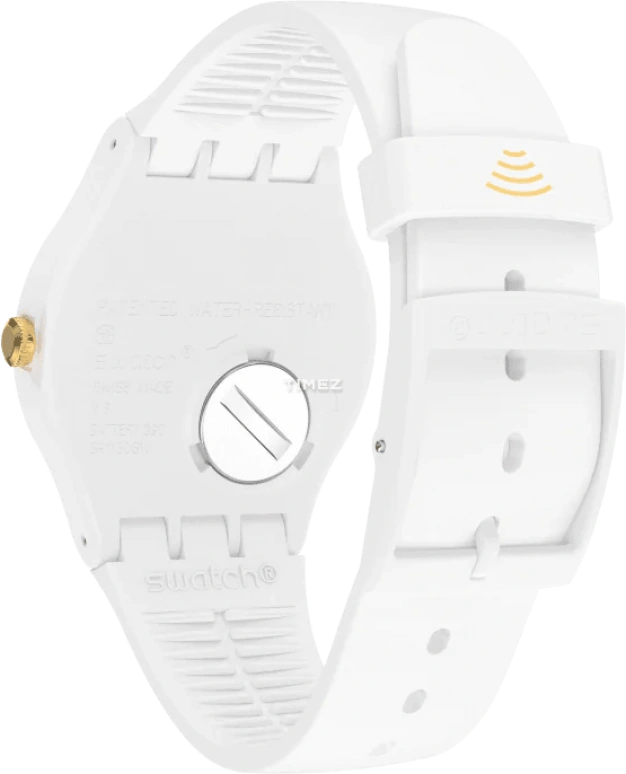 Swatch,Originals 41mm,41mm,Plastic,White,Quartz,Tonneau,SVIW108,SVIW108-5300