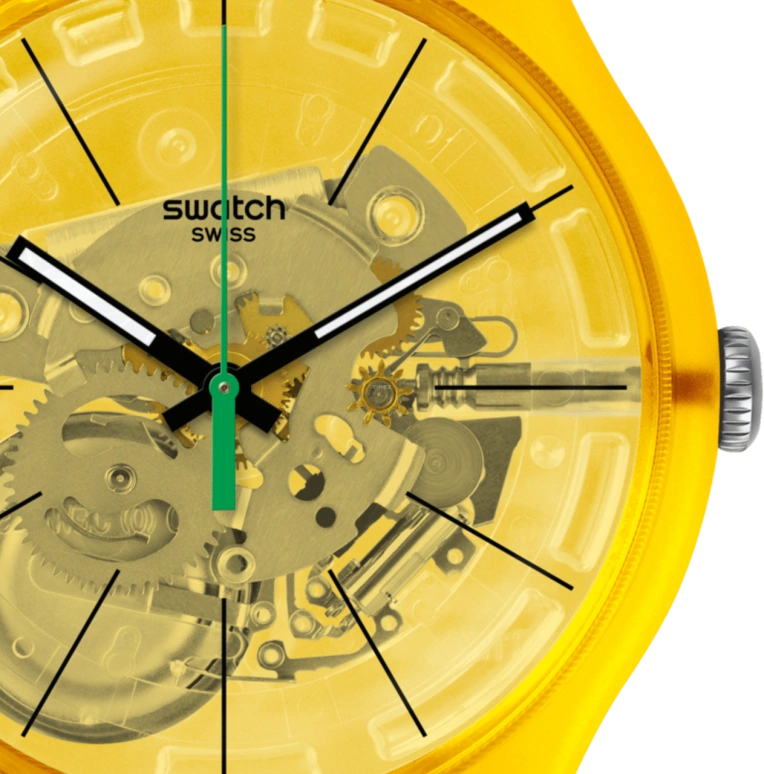 Swatch,Originals 41x47.40mm,41x47.40mm,Plastic,Yellow,SUOJ108