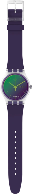 Swatch,Originals 41mm,41mm,Bio-sourced,Green,Purple,Quartz,Date,Day,SO29K703,SO29K703-S14