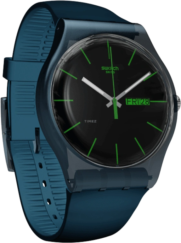 Swatch,CLASSIC 41mm,41mm,Plastic,Blue,SUON700