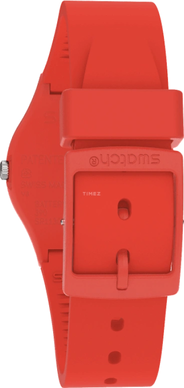 Swatch,Originals 39.20mm,39.20mm,Plastic,Red,Sapphire,Crystal Glass,Closed,GR713
