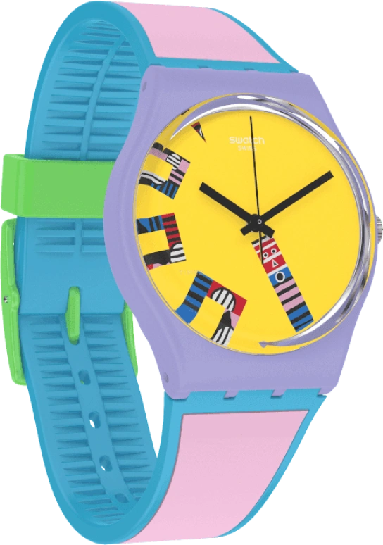 Swatch,Originals 34mm,34mm,Plastic,Yellow,Closed,GZ342