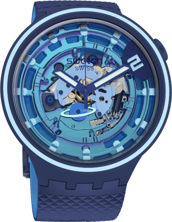 Swatch,Other 47mm,47mm,Sapphire,Crystal Glass,SB01N101