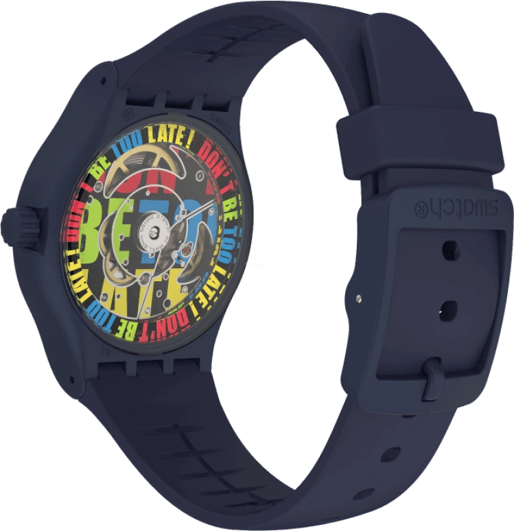 Swatch,Originals 42mm,42mm,Bioceramic,Blue,Quartz,Sapphire,Crystal Glass,Round,SO30N400