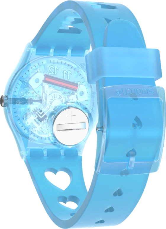 Swatch,Originals 34mm,34mm,Plastic,Blue,Open,GZ353