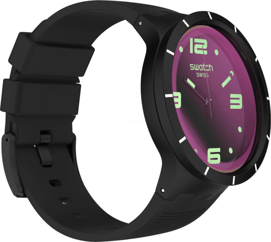 Swatch,THE BOLD 47mm,47mm,Plastic,Gradient,Purple,Sapphire,Crystal Glass,SO27B119