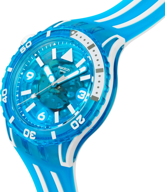 Swatch,SCUBAQUA 44x51.50mm,44x51.50mm,Bio-sourced,Bioceramic,Blue,Quartz,Round,SSCU09S100