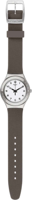 Swatch,IRONY 37.40mm,37.40mm,Stainless Steel,White,Quartz,Tonneau,Silver,YGS138