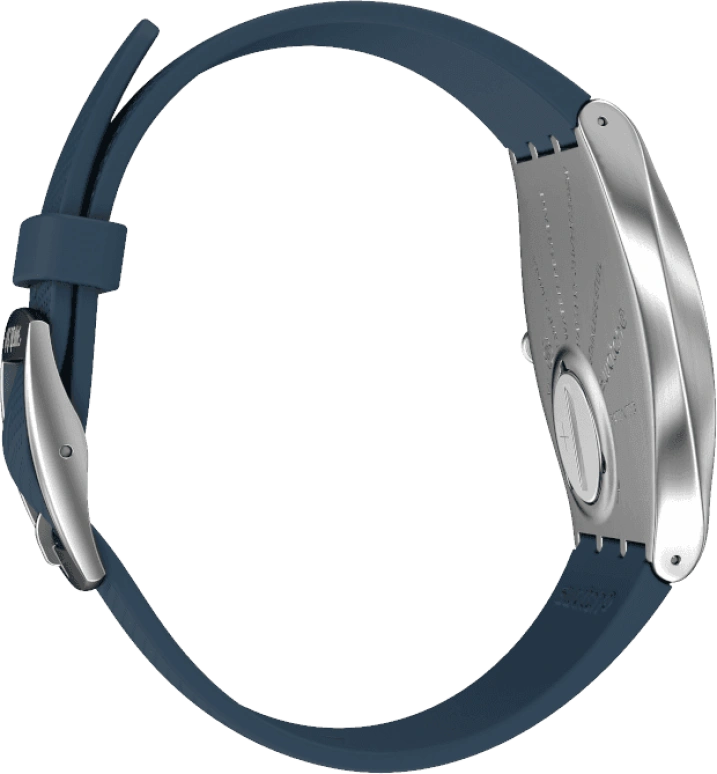 Swatch,SKIN 42mm,42mm,Stainless Steel,Blue,Quartz,Round,Silver,SS07S102