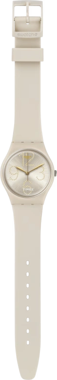 Swatch,Originals 34mm,34mm,Plastic,Silver,Quartz,Sapphire,Crystal Glass,Tonneau,GT107