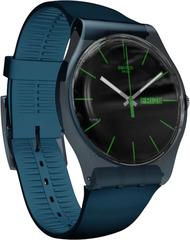Swatch,CLASSIC 41mm,41mm,Plastic,Blue,SUON700