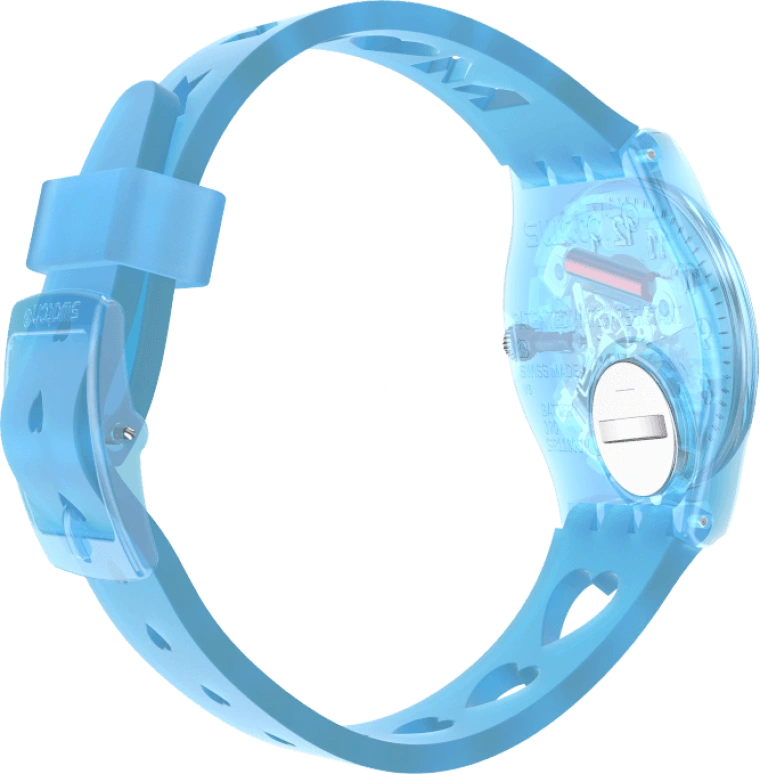 Swatch,Originals 34mm,34mm,Plastic,Blue,Open,GZ353