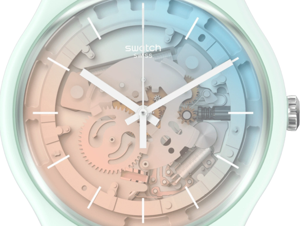 Swatch,Other 41mm,41mm,Bioceramic,Skeleton,Quartz,Sapphire,Crystal Glass,Round,SO32S101