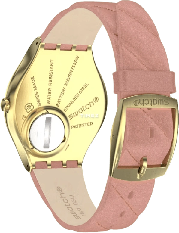 Swatch,IRONY 38mm,38mm,Stainless Steel,Yellow,Quartz,Tonneau,Gold,SYXG114