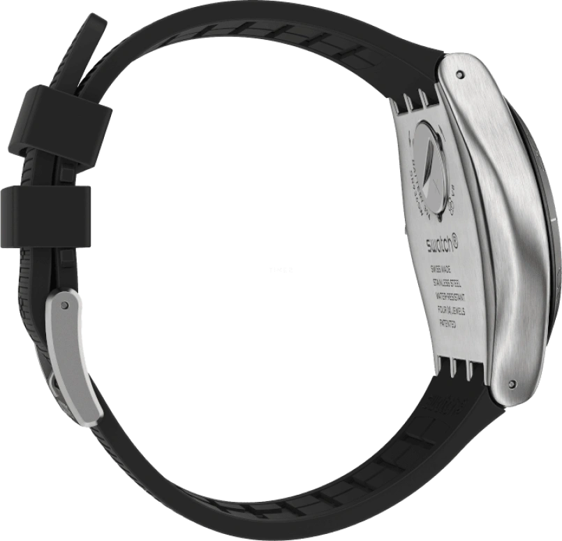 Swatch,IRONY 43mm,43mm,Stainless Steel,Black,Silver,YVS486