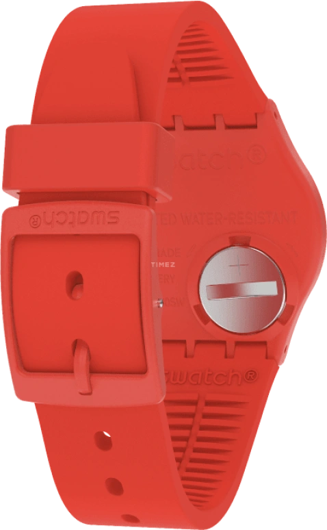 Swatch,Originals 39.20mm,39.20mm,Plastic,Red,Sapphire,Crystal Glass,Closed,GR713
