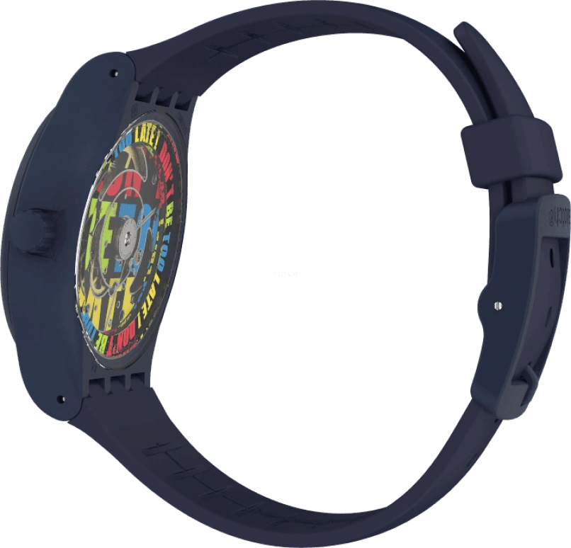 Swatch,Originals 42mm,42mm,Bioceramic,Blue,Quartz,Sapphire,Crystal Glass,Round,SO30N400