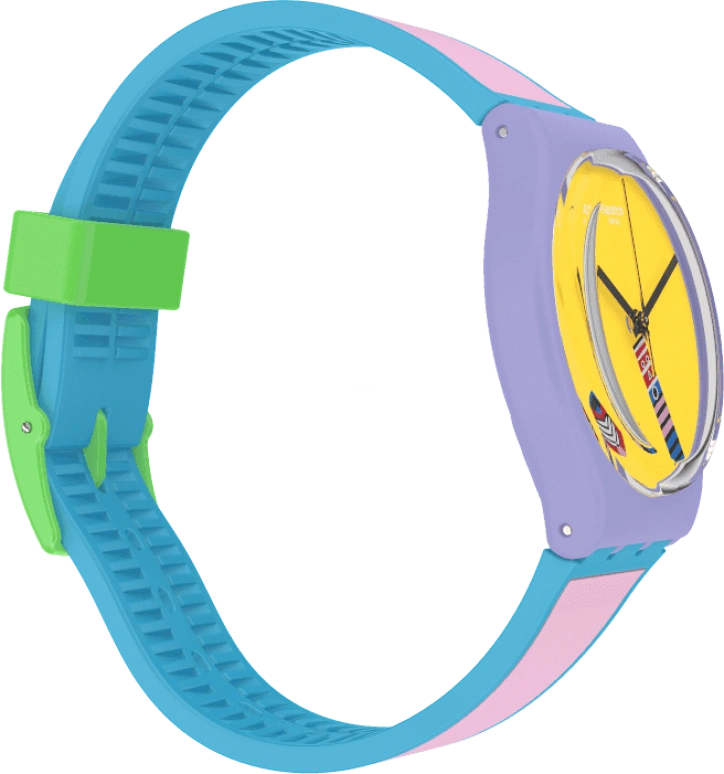 Swatch,Originals 34mm,34mm,Plastic,Yellow,Closed,GZ342